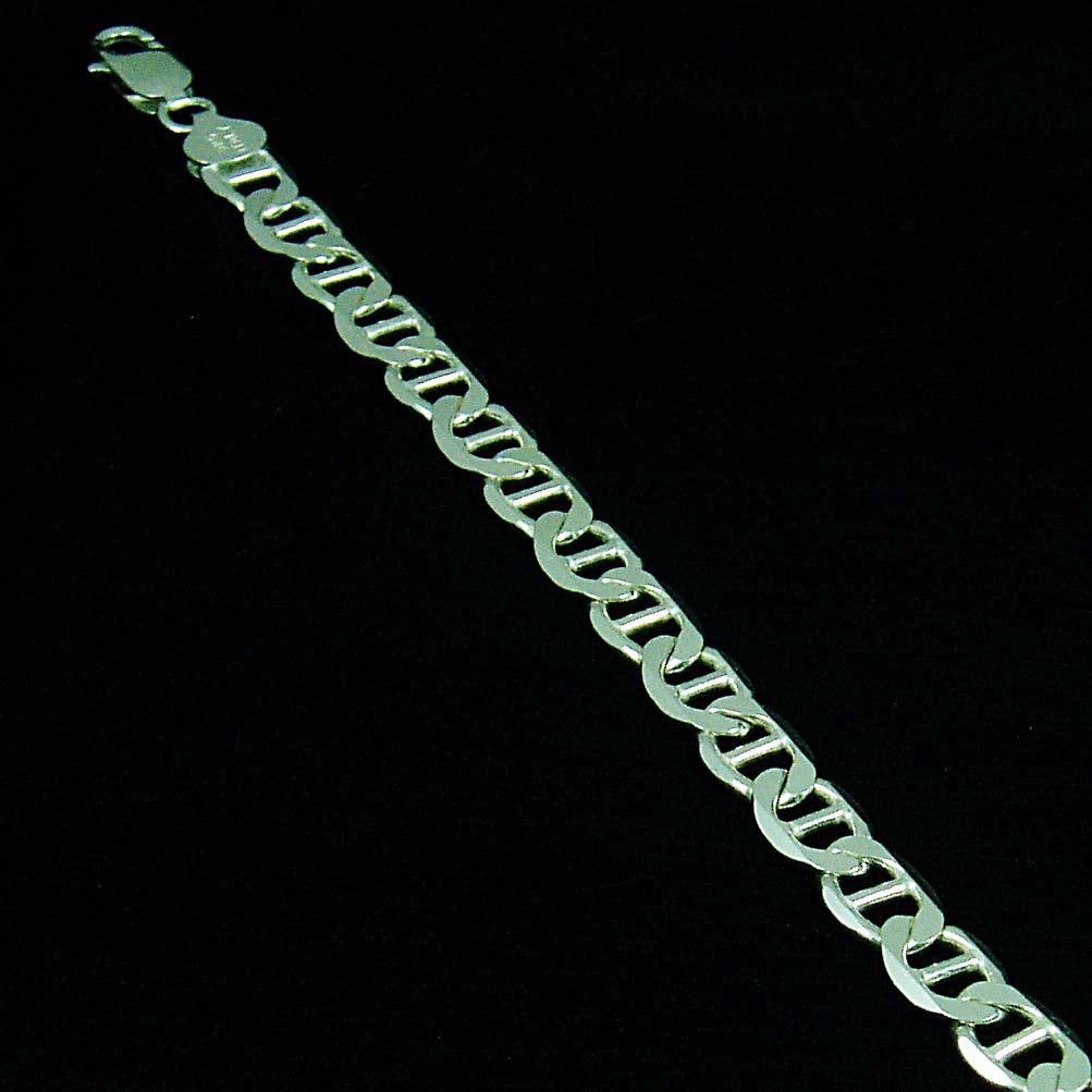Zaveris Sterling Silver Figaro Bracelet