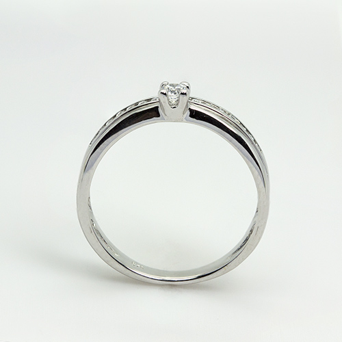 Zaveris 9 Carat White Gold and Cubic Zirconia Bridal Set