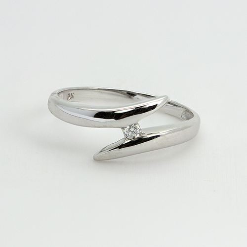 Zaveris Tension Set 9 Carat White Gold Diamond Ring