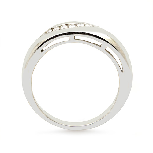 Zaveris 9 Carat White Gold Diamond Wedding Ring