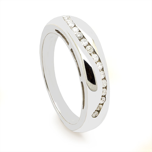 Zaveris 9 Carat White Gold Diamond Wedding Ring
