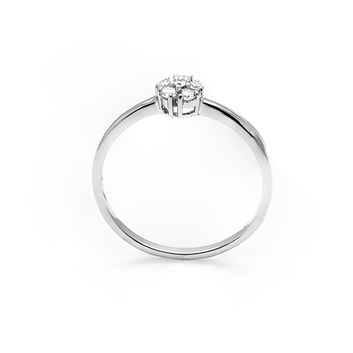 Zaveris 18 Carat White Gold Rosaceae Diamond Ring