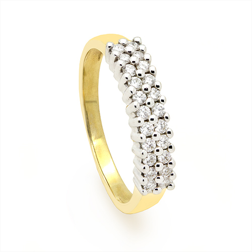 Zaveris 18 Carat Solid Yellow Gold Eternity Diamond Ring