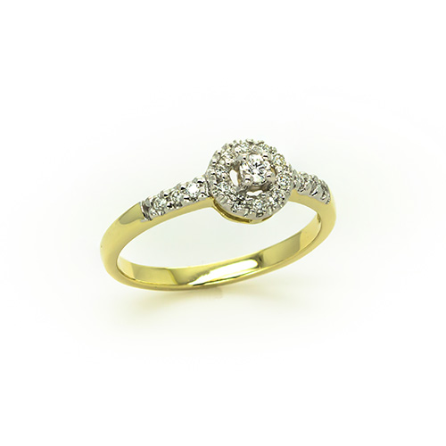 Zaveris Spectacular Diamond Engagement Ring In 9ct Yellow Gold