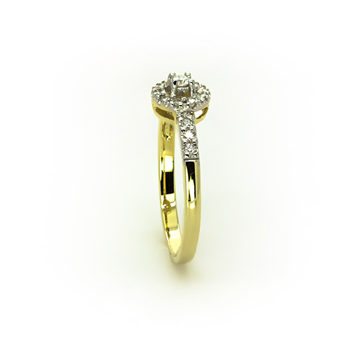Zaveris Spectacular Diamond Engagement Ring In 9ct Yellow Gold