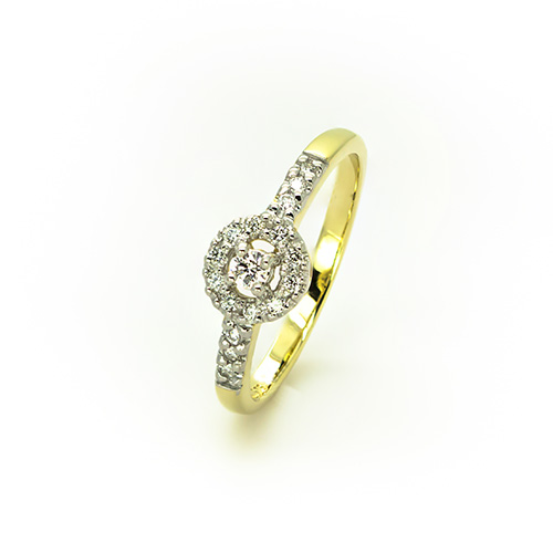 Zaveris Spectacular Diamond Engagement Ring In 9ct Yellow Gold