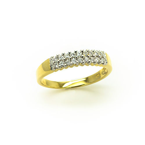 Zaveris 18 Carat Yellow Gold and Diamond Wedding Ring