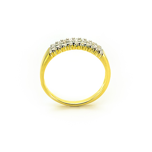 Zaveris 18 Carat Yellow Gold and Diamond Wedding Ring