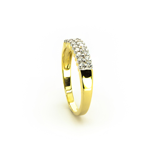 Zaveris 18 Carat Yellow Gold and Diamond Wedding Ring