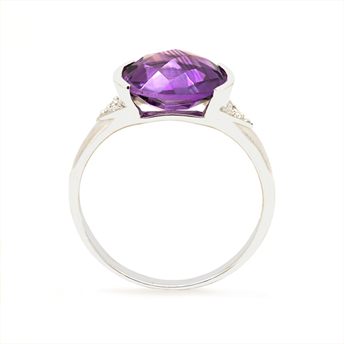 Zaveris Amethyst in 9 Carat Solid White Gold