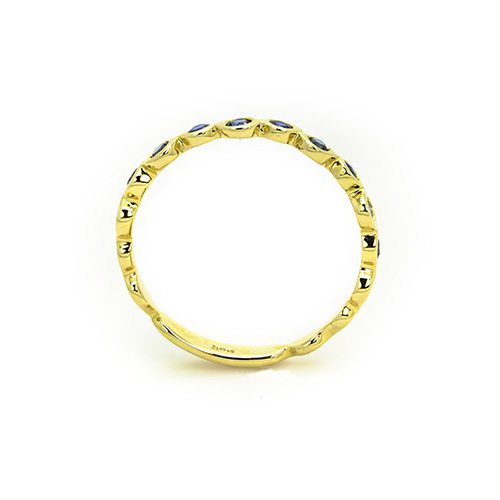 Zaveris 9 Carat Solid Yellow Gold Blue Sapphire Ring
