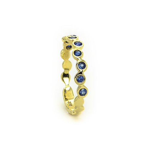 Zaveris 9 Carat Solid Yellow Gold Blue Sapphire Ring