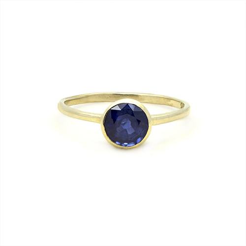 Zaveris 9 Carat Yellow Gold Blue Sapphire Ring