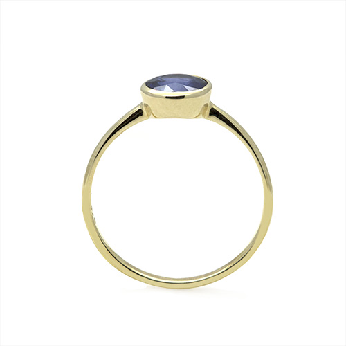 Zaveris 9 Carat Yellow Gold Blue Sapphire Ring