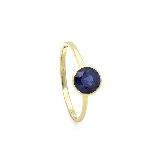 Zaveris 9 Carat Yellow Gold Blue Sapphire Ring