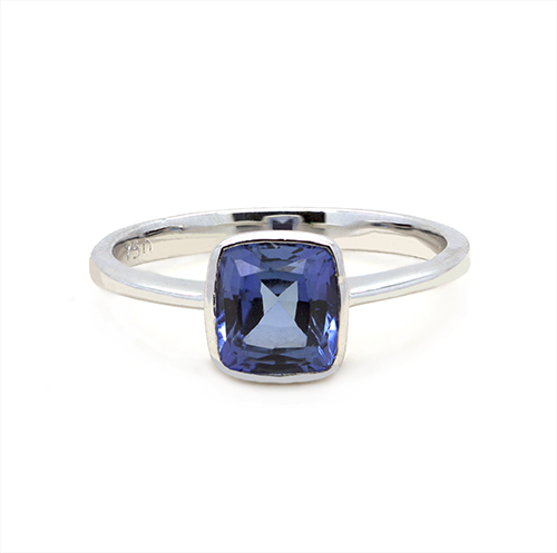 Zaveris 18 Carat White Gold Tanzanite Engagement Ring