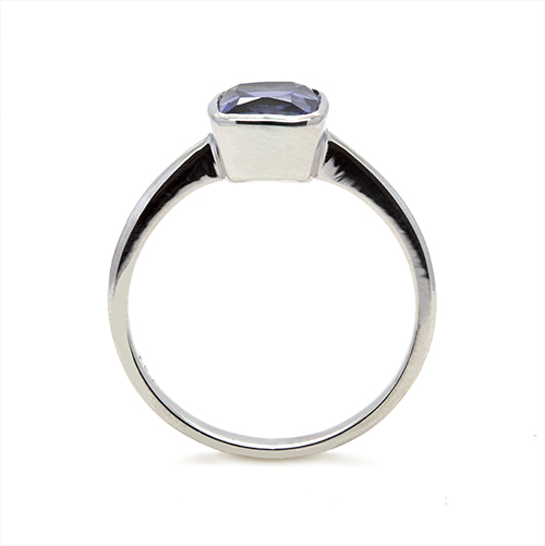 Zaveris 18 Carat White Gold Tanzanite Engagement Ring