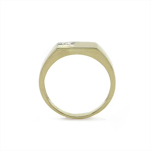 Zaveris 9 Carat Yellow Gold Men's Diamond Ring
