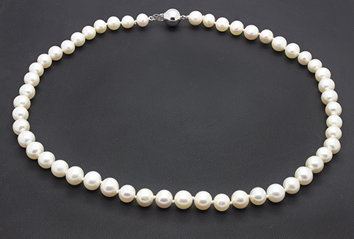 Zaveris AAA Pearl (8- 8.5MM) and Sterling Silver Necklace