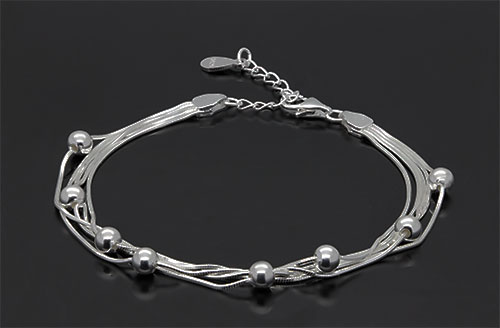 Zaveris Sterling Silver Strand Layered Bracelet