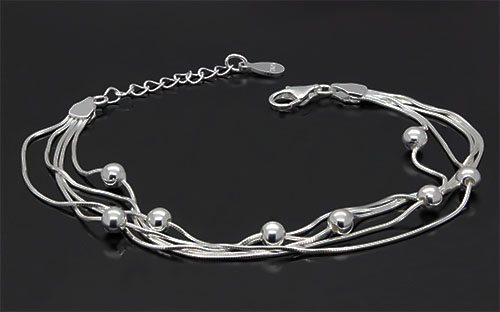Zaveris Sterling Silver Strand Layered Bracelet