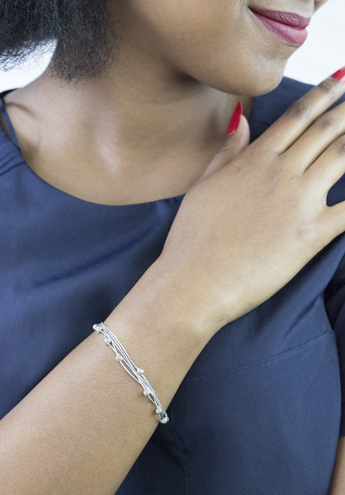 Zaveris Sterling Silver Strand Layered Bracelet