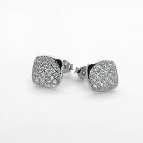 Stylish Silver Zircon Studs