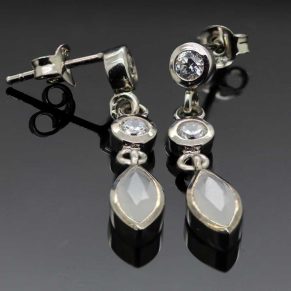 Zaveris Sterling Silver Cubic Zircon Earrings