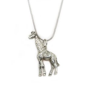 Silver Giraffe Pendant