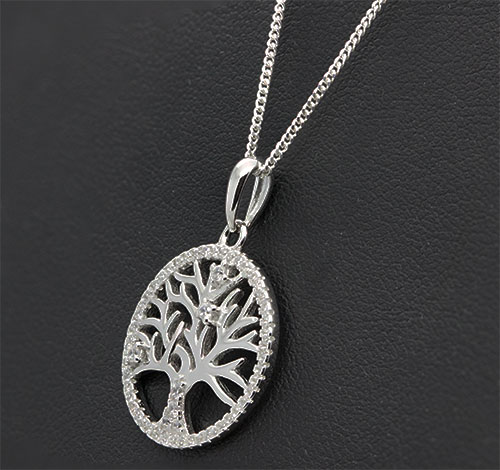 Zaveris Sterling Silver Cubic Zirconia Pendant Necklace