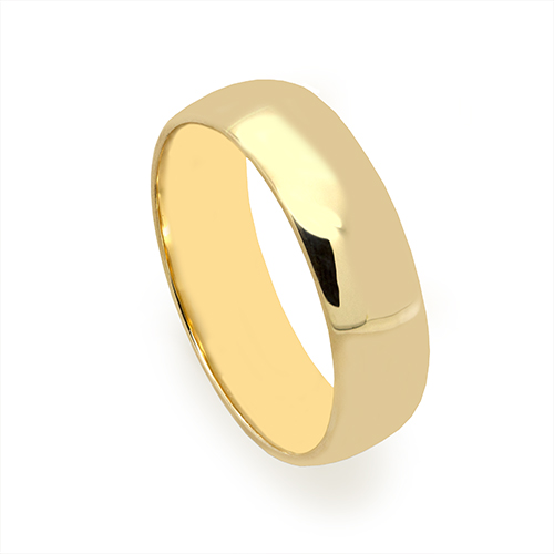 Zaveris 6mm 18 Carat Yellow Gold Ring