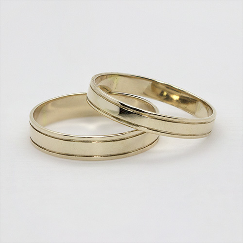 Zaveris 9 Carat Yellow Gold Aberdare Wedding Bands