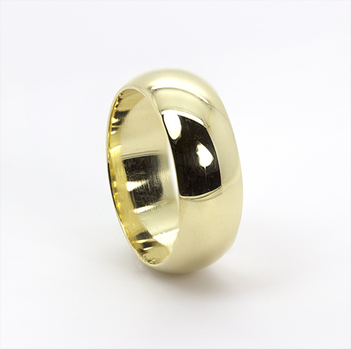 Zaveris Yellow Gold Half Round Wedding Ring