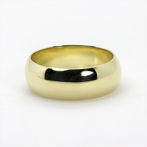 Zaveris Yellow Gold Half Round Wedding Ring