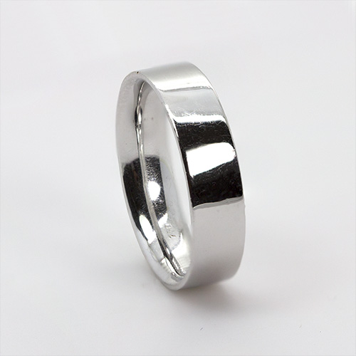 Zaveris 18 Carat Solid White Gold Men's Wedding Ring