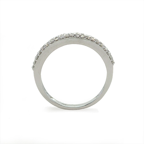 Zaveris 18 Carat White Gold and Pavé Diamond Wedding Ring