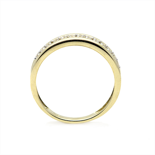 Zaveris 9 Carat Solid Yellow Gold Eternity Cubic Zircon Wedding Ring