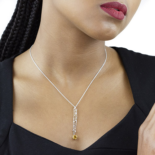 Simple silver necklace