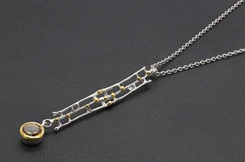 Zaveris Sterling Silver and Citrine Necklace