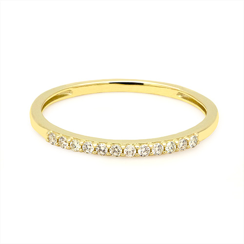 Zaveris 18 Carat Yellow Gold Eternity Diamonds Wedding Ring