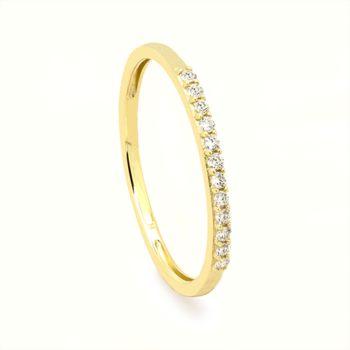 Zaveris 18 Carat Yellow Gold Eternity Diamonds Wedding Ring