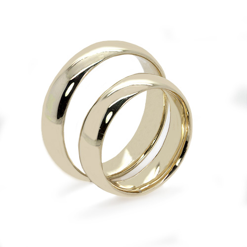 Zaveris 9 Carat Yellow Gold Classic Pristine Wedding Bands