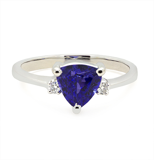 Zaveris 18 Carat White Gold Trilliance Tanzanite Ring
