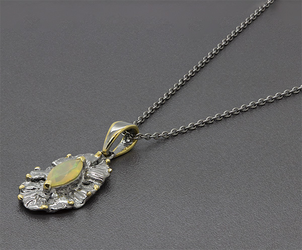 Zaveris Sterling Silver Ethiopian Opal Pendant