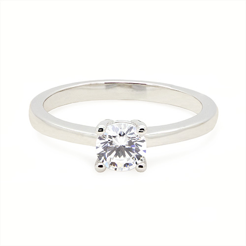 Zaveris Silver Brilliance Solitaire Cubic Zircon Ring