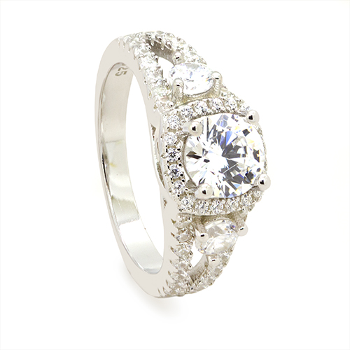 Zaveris Silver Celestial Cubic Zircon Ring