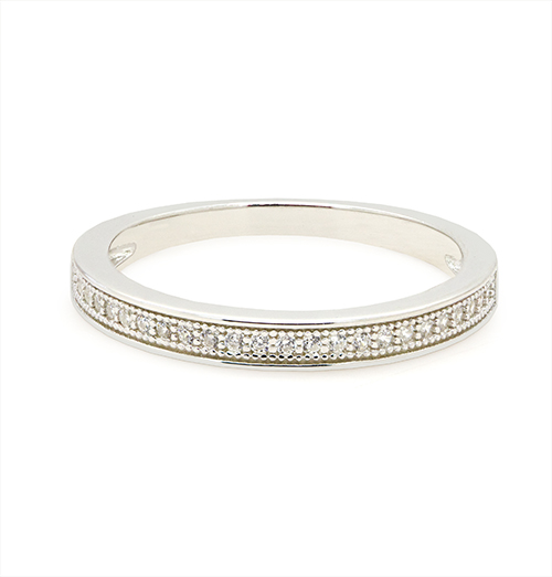 Zaveris Silver Radiant Fusion Cubic Zircon Ring