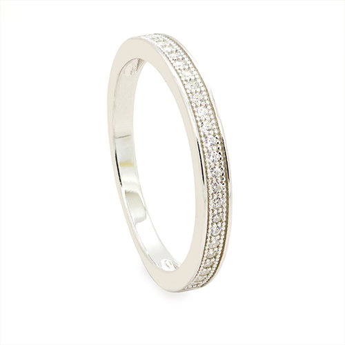 Zaveris Silver Radiant Fusion Cubic Zircon Ring