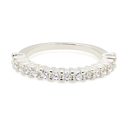 Zaveris Silver Radiant Cascade Cubic Zirconia Ring