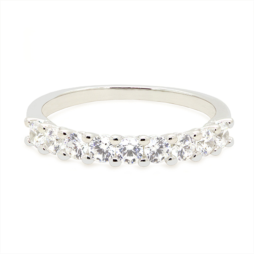 Zaveris Silver Classy Round Cubic Zircon Ring